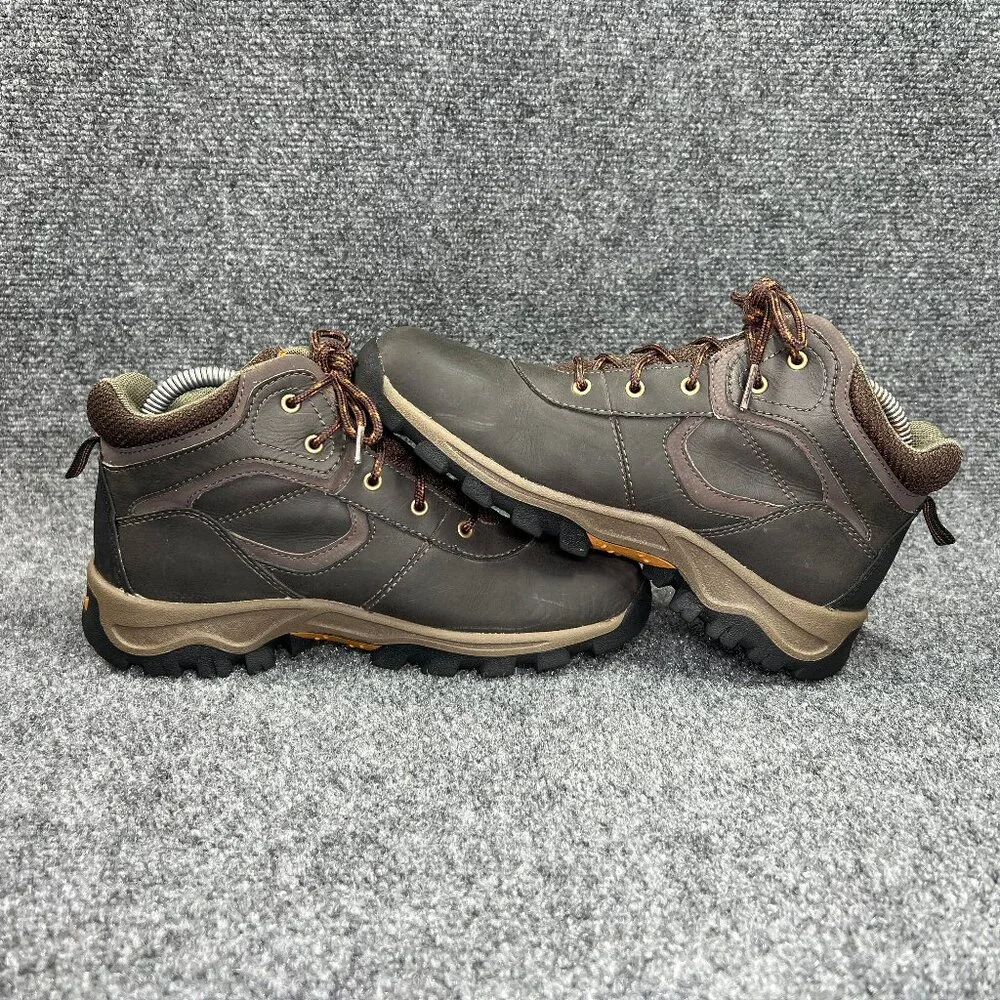 Timberland Mt. Maddsen Mid Boots Boy's‎ 5 Brown Leather Waterproof Hiking Shoes